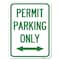 Signmission Permit Parking Bidirectional Arrow Heavy-Gauge Alum Rust Proof Parking Sign, 18" x 24", A-1824-23328 A-1824-23328 - alternate 1